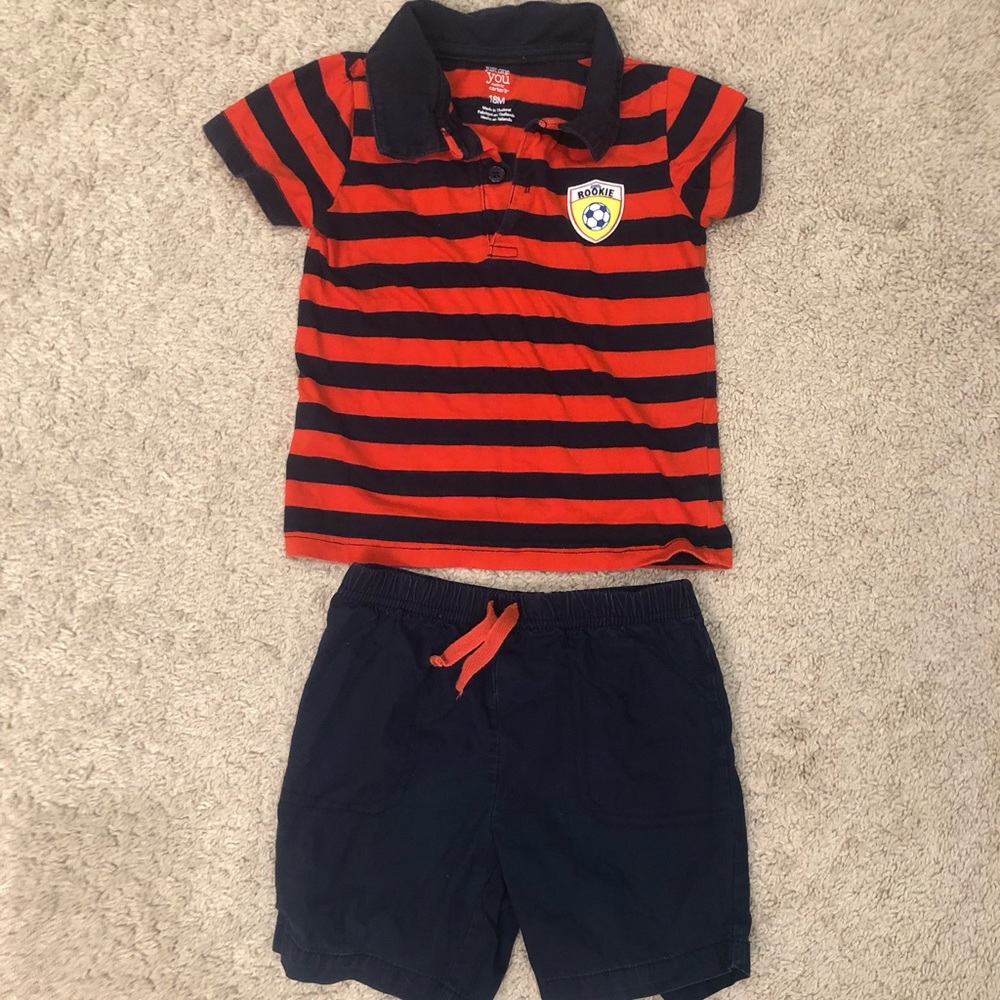 Carter’s just one you striped soccer outfit - 18m